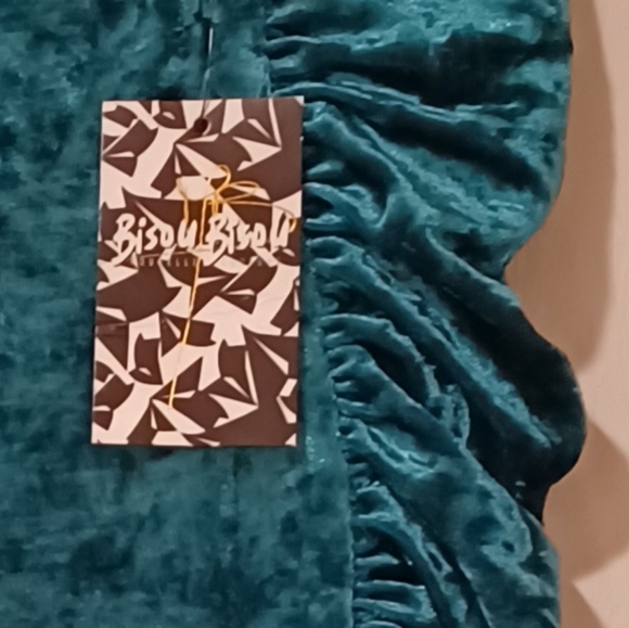 WINONA CRUSHED VELVET MIDI SKIRT W/ RUCHING STORM - Picture 9 of 15